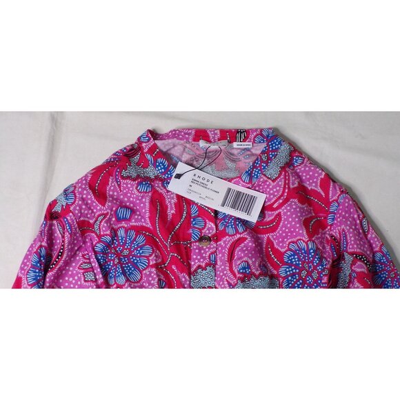 🆕RHODE Emma Floral Print Poplin Mini Dress Size Medium - Picture 7 of 13
